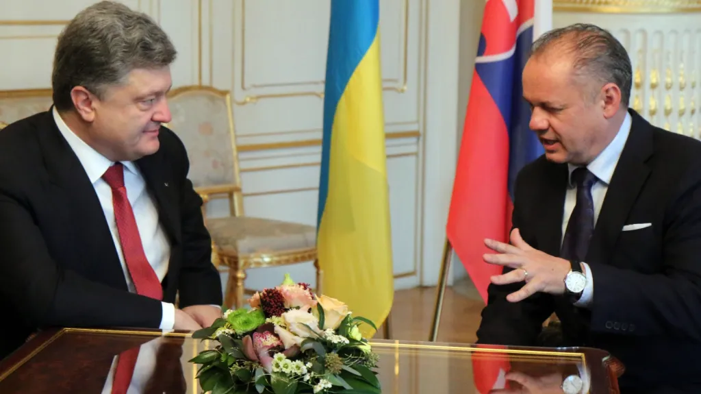 Jednání slovenského a ukrajinského prezidenta v Bratislavě