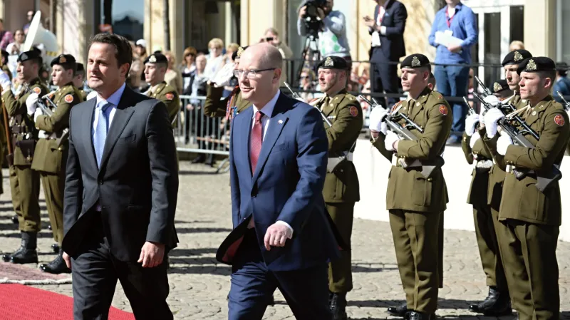Premiéři Xavier Bettel a Bohuslav Sobotka