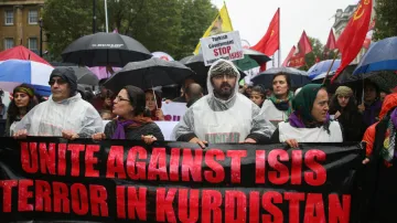 Protesty Kurdů v Londýně