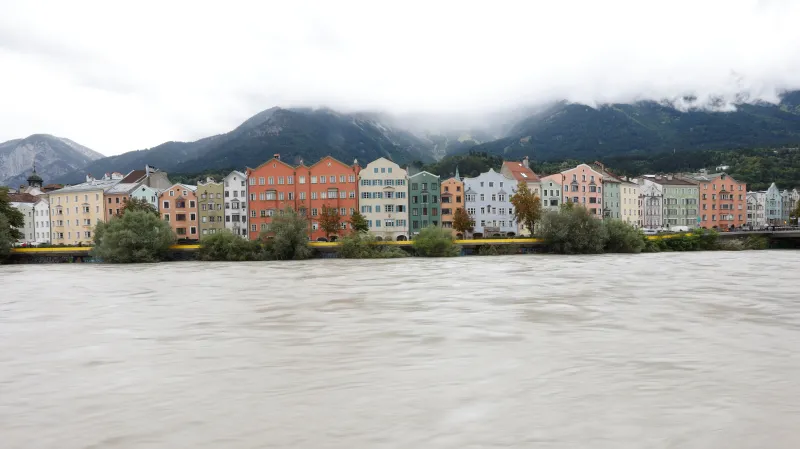 V okolí rakouského Innsbrucku se rozvodnily řeky