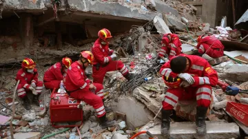 Záchranáři v Káthmándú