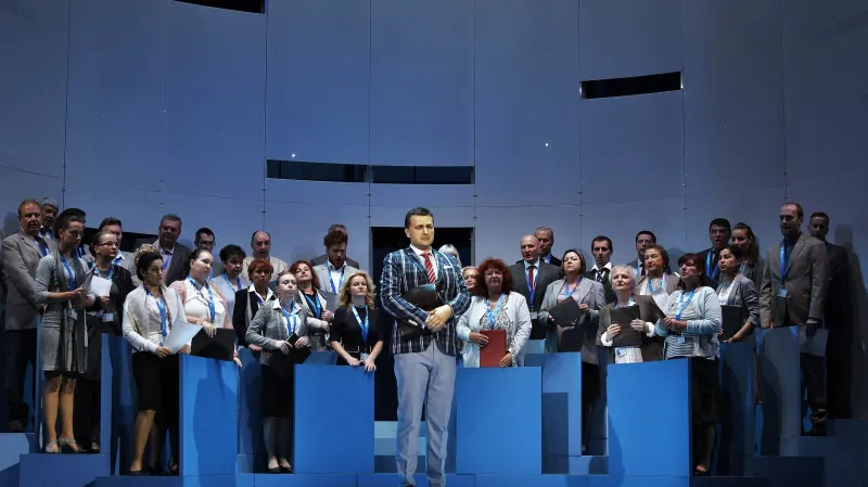 Orfeus v podsvětí, v popředí Josef Moravec