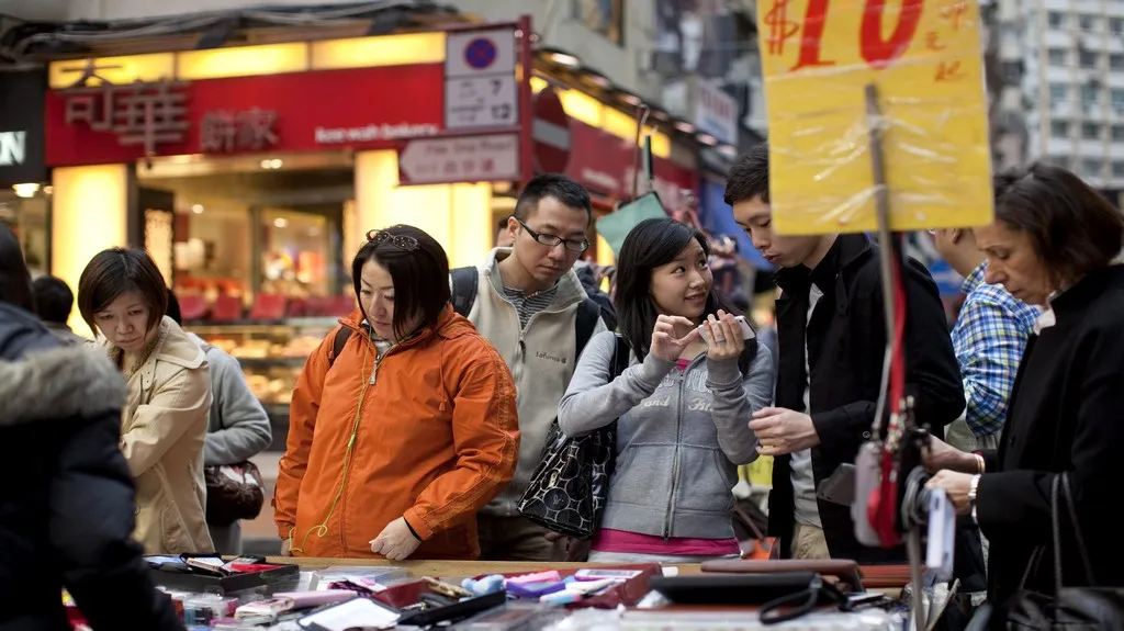 Ulice Causeway Bay v Hongkongu
