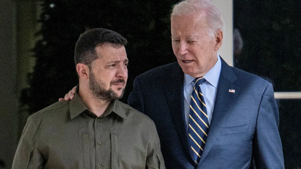 Zelenskyj a Biden v Bílém domě