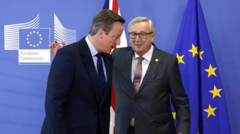 David Cameron a Jean-Claude Juncker