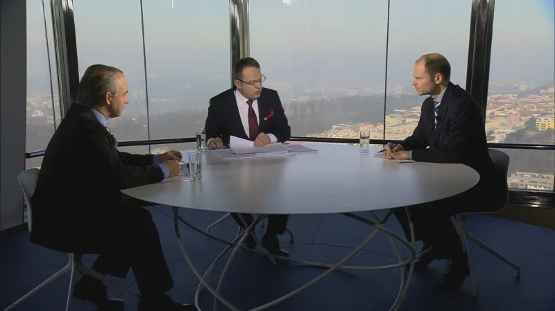 Josef Středula a Radek Špicar v Otázkách Václava Moravce 1. část