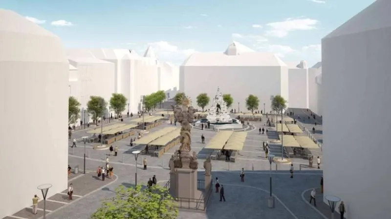 Vizualizace rekonstrukce Zelného trhu v Brně