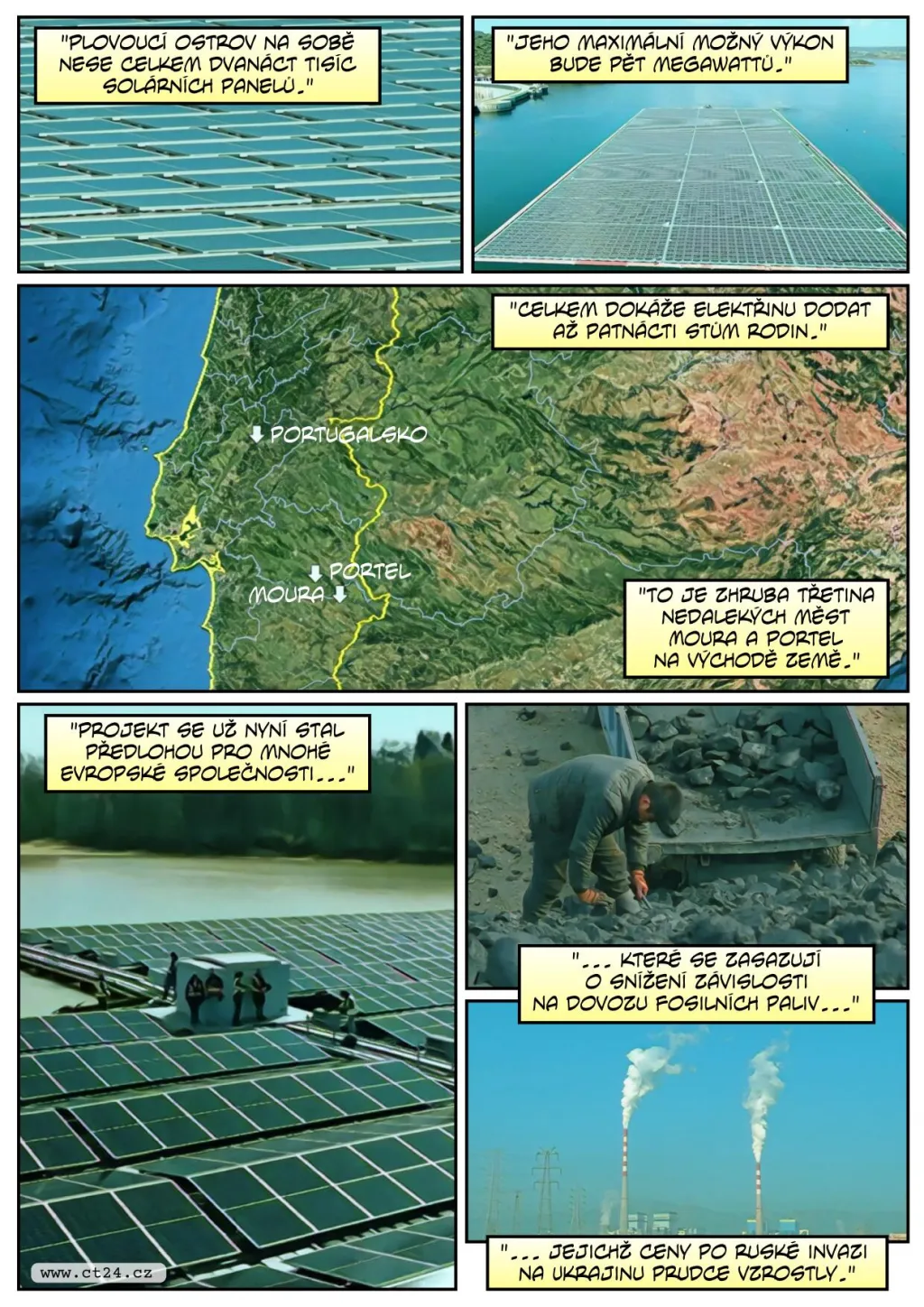 Na portugalské přehradě Alqueva představili největší plovoucí solární elektrárnu v Evropě