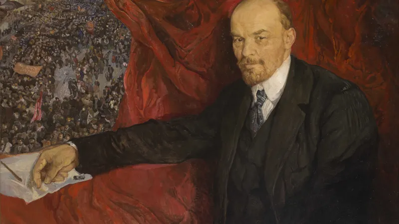 Isaak Brodskij / Lenin a manifestace, 1919