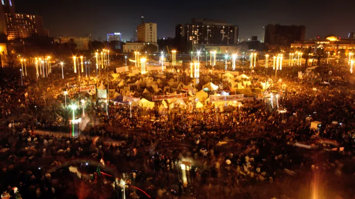 Demonstrace proti Mursímu na káhirském Tahríru