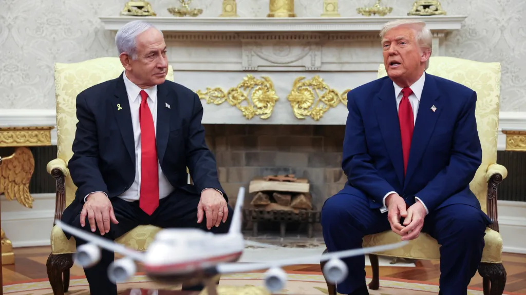 Izraelský premiér Benjamin Netanjahu a prezident USA Donald Trump