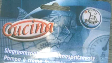 Souprava pro stříkání šlehačky Cucina
