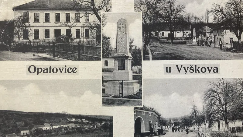 Pohlednice z Opatovic (před vystěhováním v roce 1941)