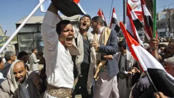 Jemenští demonstranti