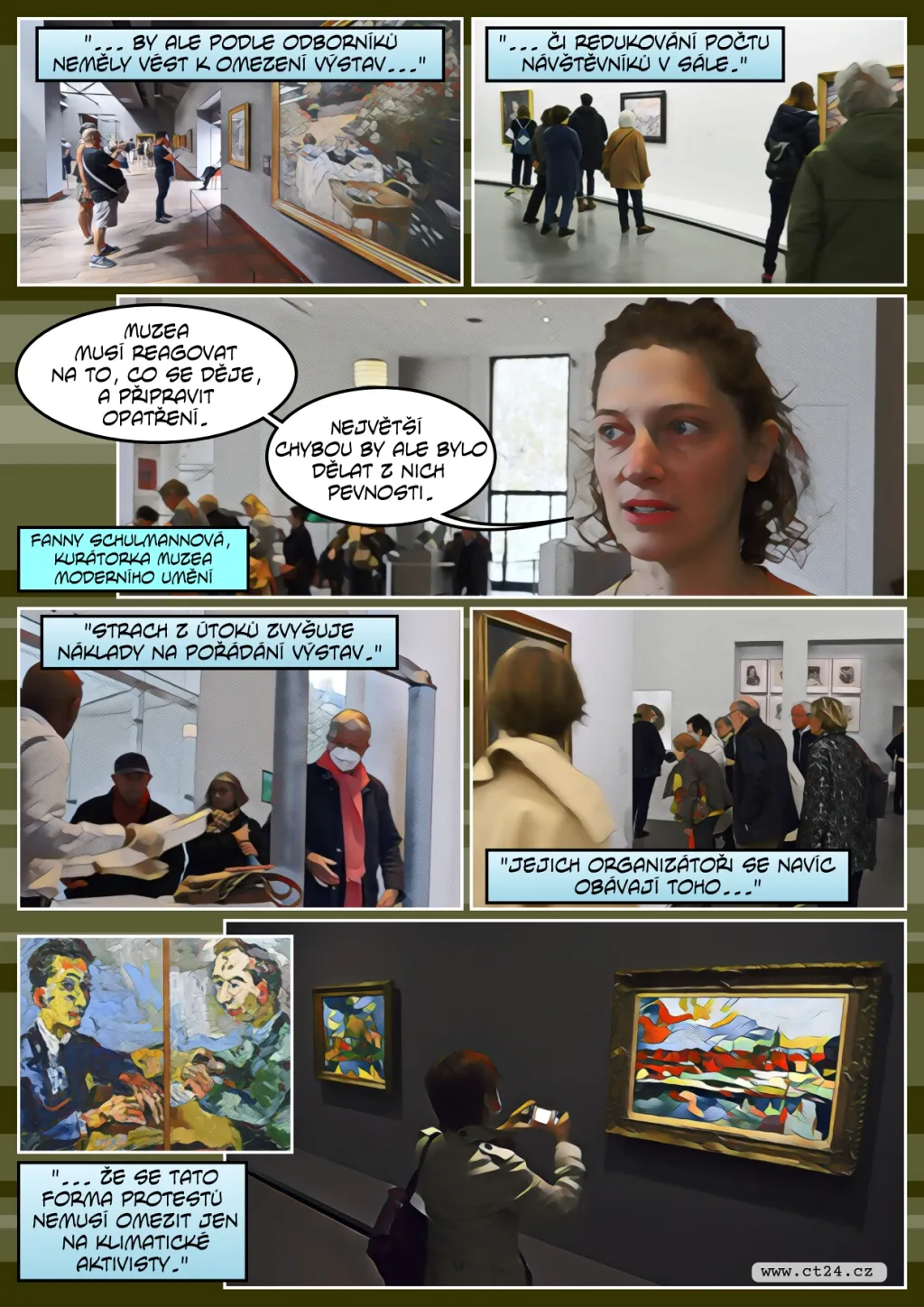 Umělecká díla jsou stále častěji terčem aktivistů. Ostraha u cenných obrazů posiluje