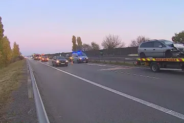 D1 na Vyškovsku ve směru na Brno je po nehodě průjezdná jedním pruhem