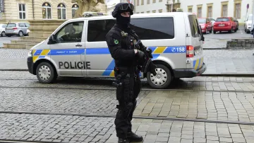 Bezpečnostní opatření v centru Olomouce před příjezdem Věstonické venuše