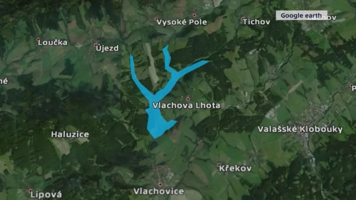Budoucí vodní nádrž Vlachovice