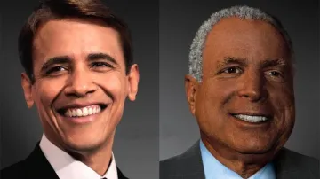 Bílý Obama a černý McCain