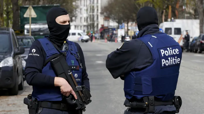 Policie v bruselské čtvrti Etterbeek