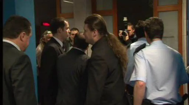 Předseda zrušené Dělnické strany Tomáš Vandas slovně napadl u soudu státního zástupce