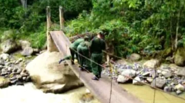 Lávka na hranici Kolumbie a Venezuely