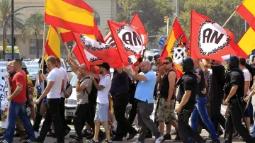 Demonstrace při příležitosti národního dne Katalánska