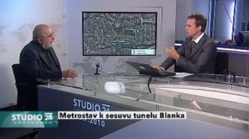 Mluvčí Metrostavu František Polák ve Studiu ČT24