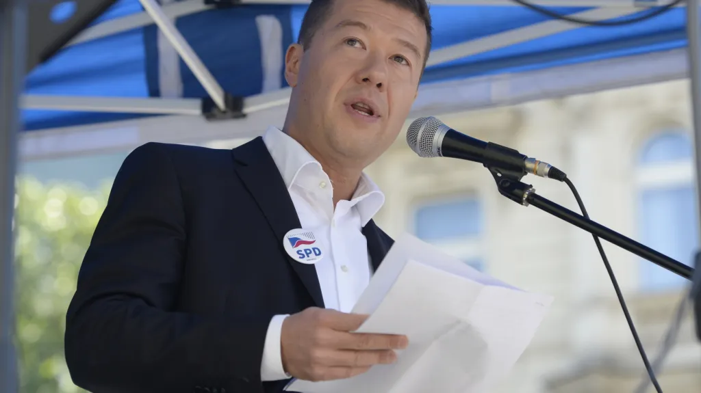 Předseda hnutí Svoboda a přímá demokracie Tomio Okamura