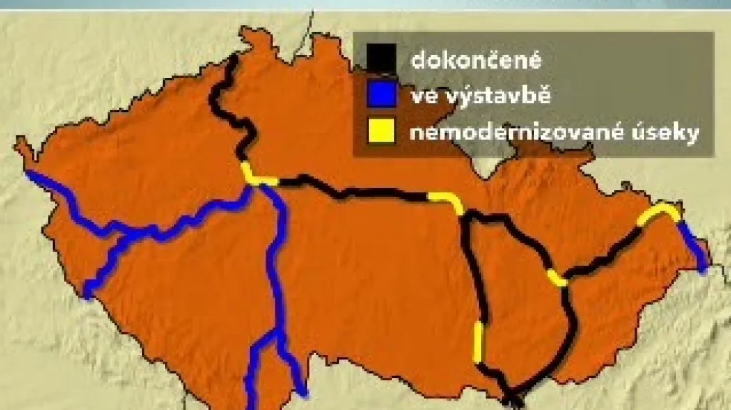 Mapa železničních koridorů