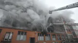 Požár v areálu zlínského Svitu