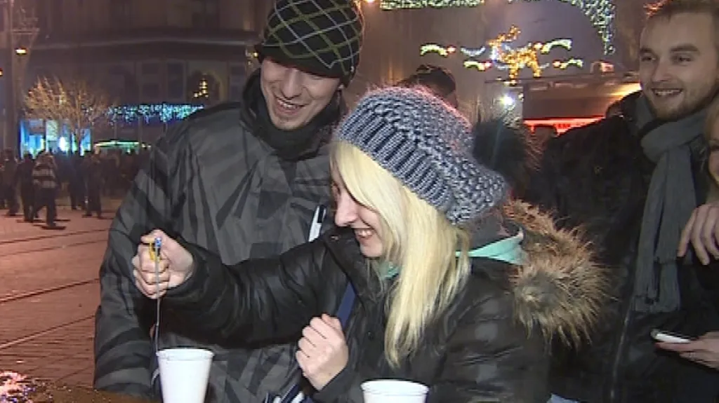 Oslavy příchodu roku 2014 v Brně