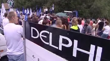 Protest zaměstnanců Delphi Packard