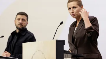 Volodymyr Zelenskyj a Mette Frederiksenová