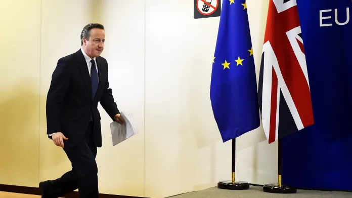 David Cameron na summitu v Bruselu