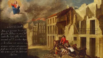 Malba Joãa Glama Ströberleho ukazuje následky zemětřesení a tsunami