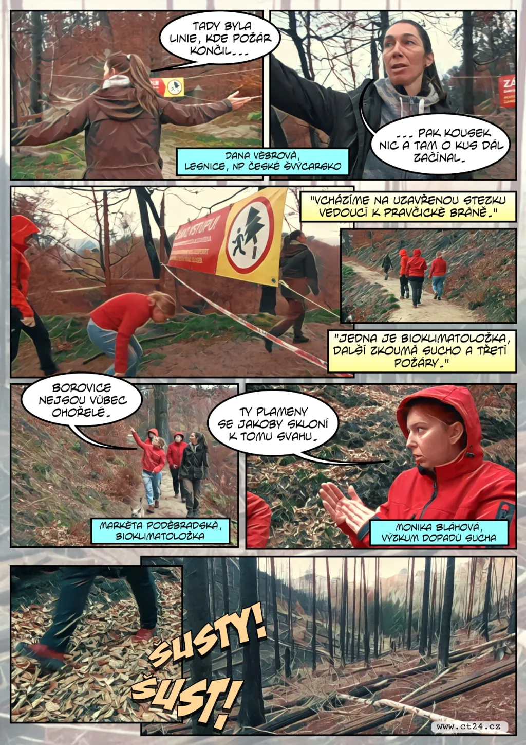 Výzkum na spáleništi v Českém Švýcarsku