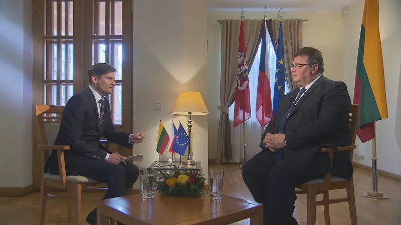 Lukáš Dolanský a Linas Linkevičius