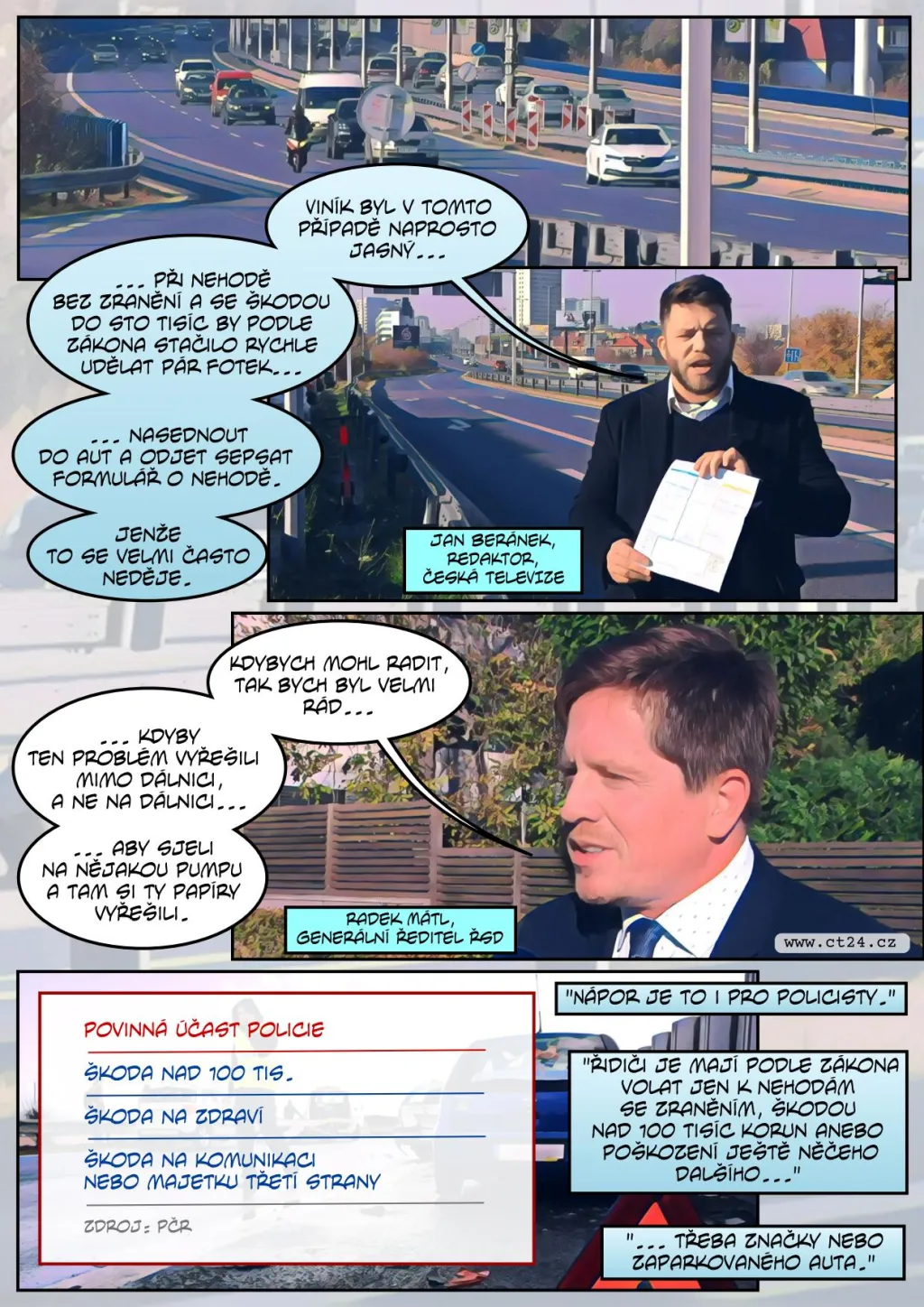 Kdy volat k nehodě policii? Řidiči často chybují