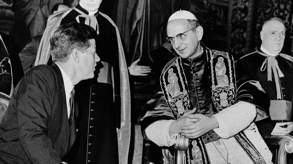 Pavel VI. s Johnem F. Kennedym
