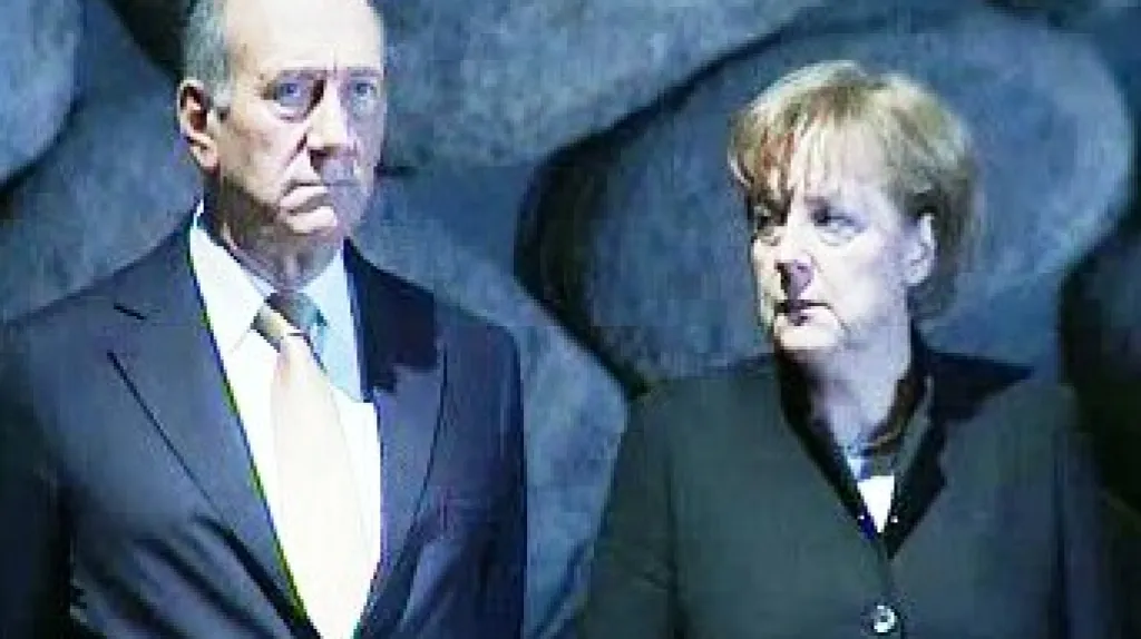 Ehud Olmert a Angela Merkelová