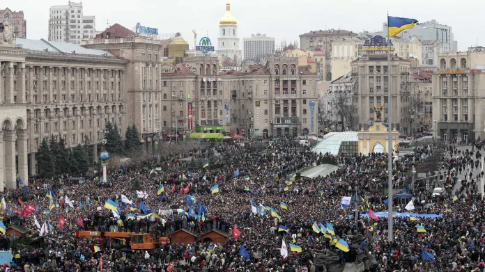 Masové protesty v Kyjevě
