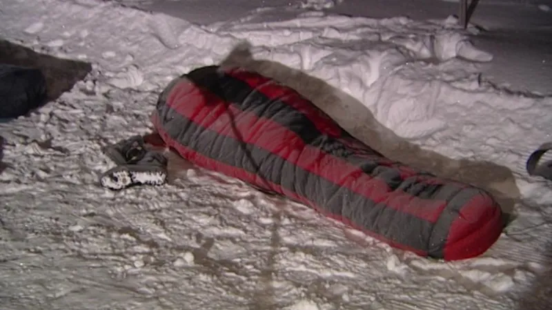 Archivní záběr - bivak na sněhu
