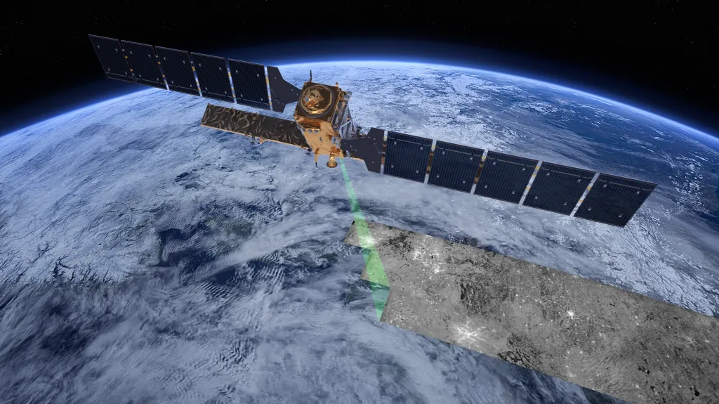Vizualizace družice Sentinel-1A