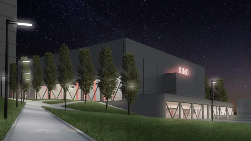 Velké kino ve Zlíně – vizualizace