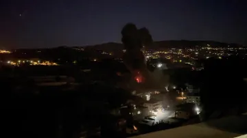 Následky izraelského útoku na Kfar Hatta