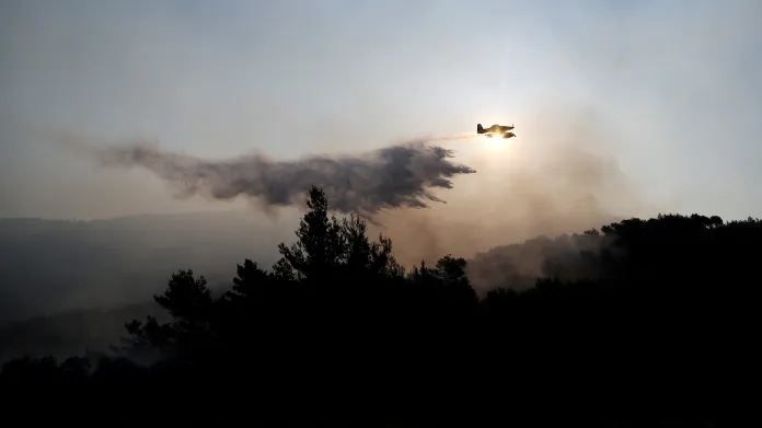 Lesní požáry nedaleko chorvatského Splitu