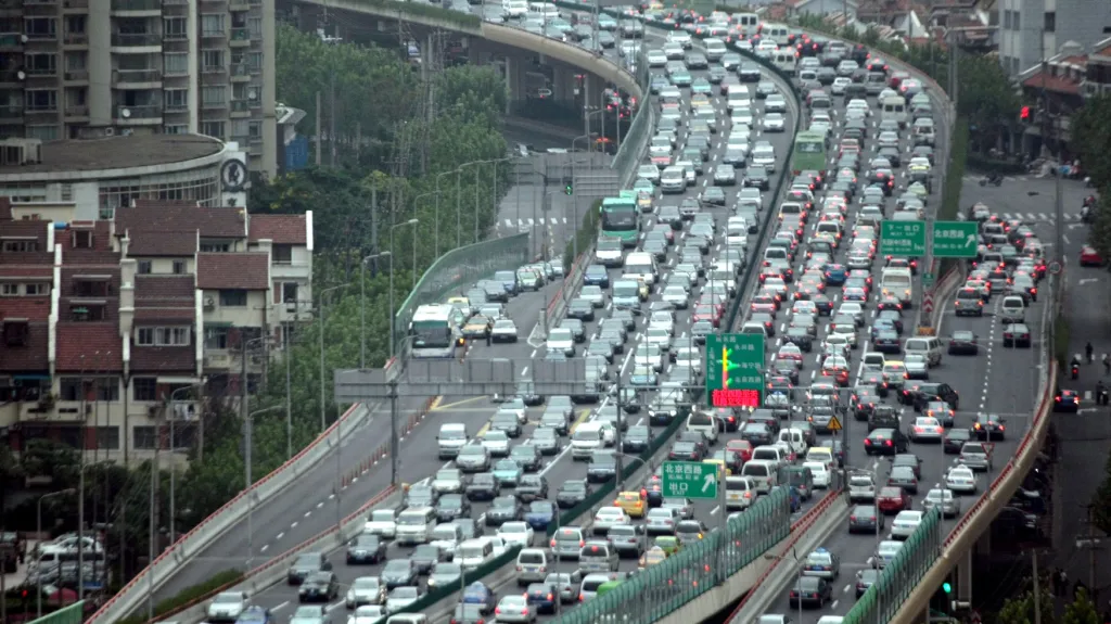 Dopravní zácpa v Číně