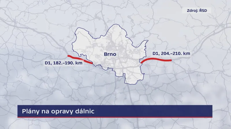 Plán oprav v okolí Brna