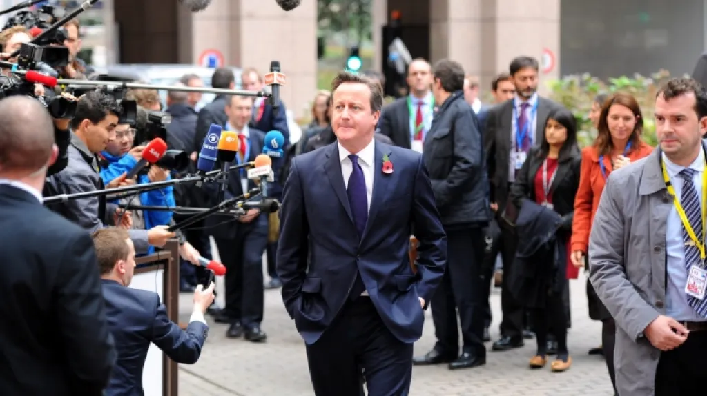 Premiér Cameron je nyní na summitu EU v Bruselu